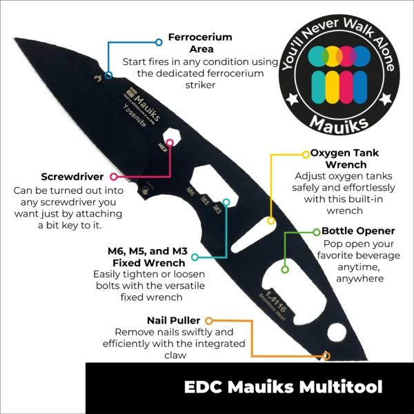 Mauiks Yosemite everyday carry multi-tool pocket knife with durable blade.