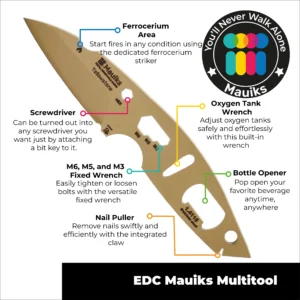Mauiks Yellowstone pocket knife with Kydex sheath for secure storage.