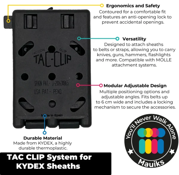 Mauiks multi-tool and tactical knives with tactical clip for quick access.