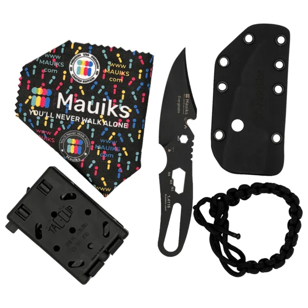 Mauiks Everglades multi-tool knife with sheath for everyday carry.